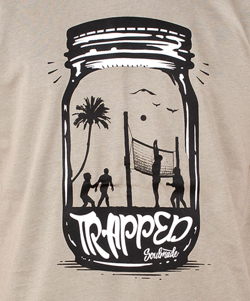 T-Shirt "Trapped", Men, Light Khaki